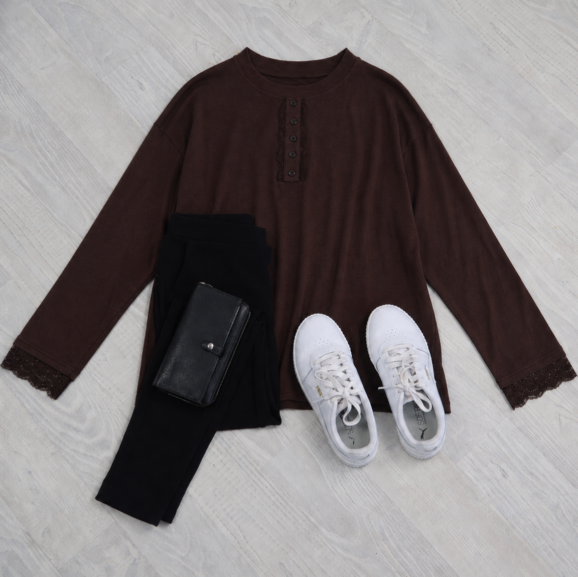 Amelia LS Top - Cocoa