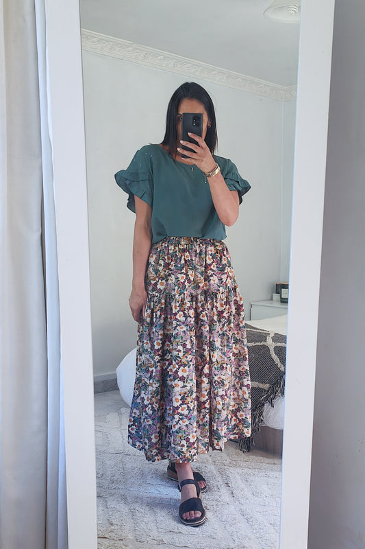 Tiered Victoria Maxi Skirt - Bridgerton Lawn