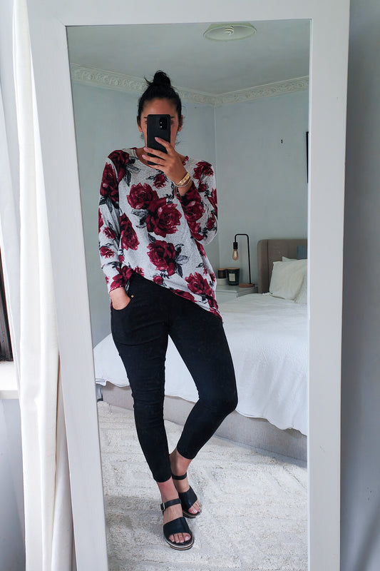 Acrylic Jersey - Valentine Rose