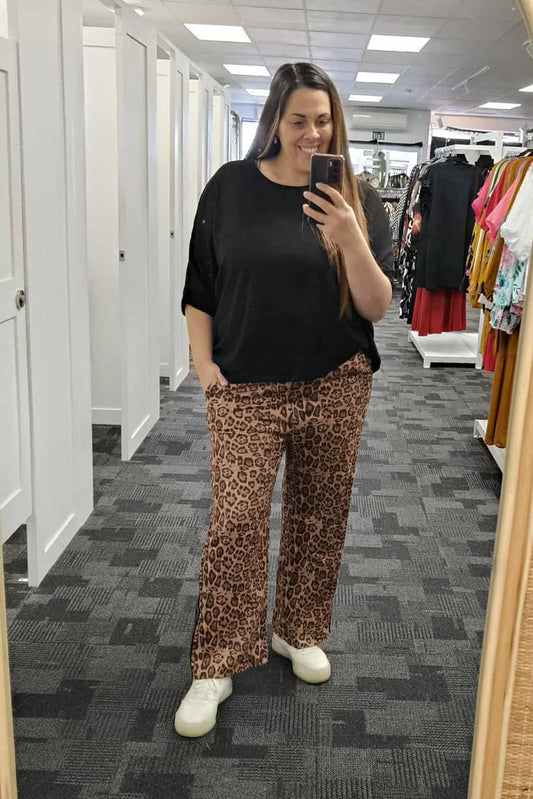 Leo Side Stripe Joggers - Brown