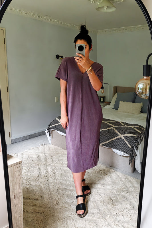 Pleated  Zara Dress - Lilac