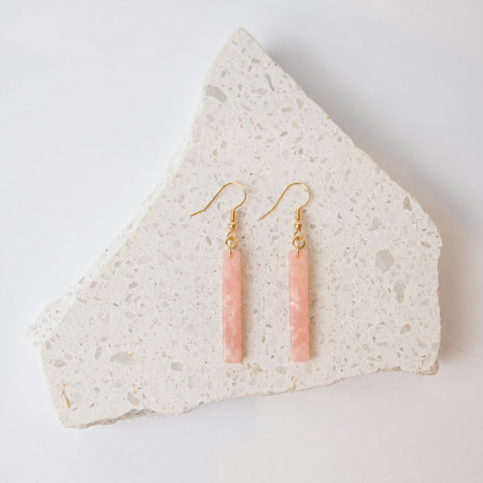 Delicate Pink Pearl Earrings