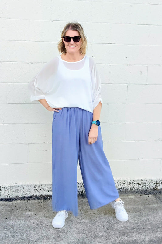 Baby Blue - Straight Leg Pants