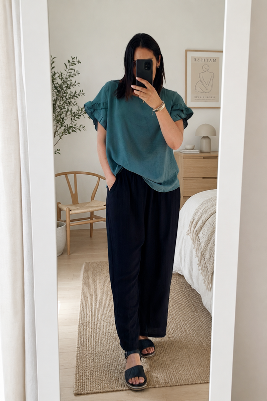 Black - Straight Leg Pants
