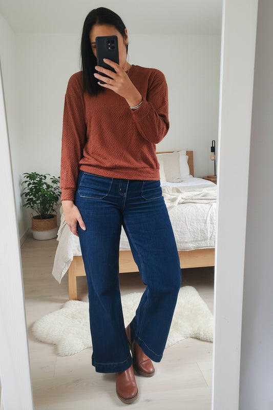 Lottie Textured Top - Spice