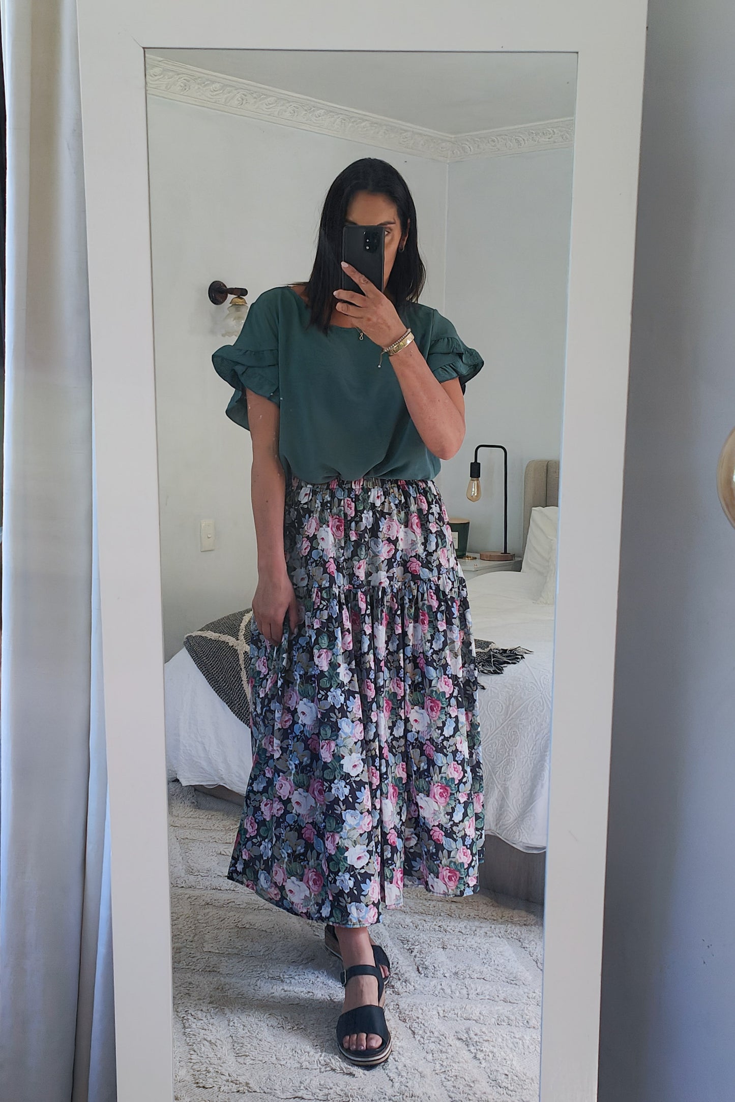 Tiered Victoria Maxi Skirt - Vintage Black