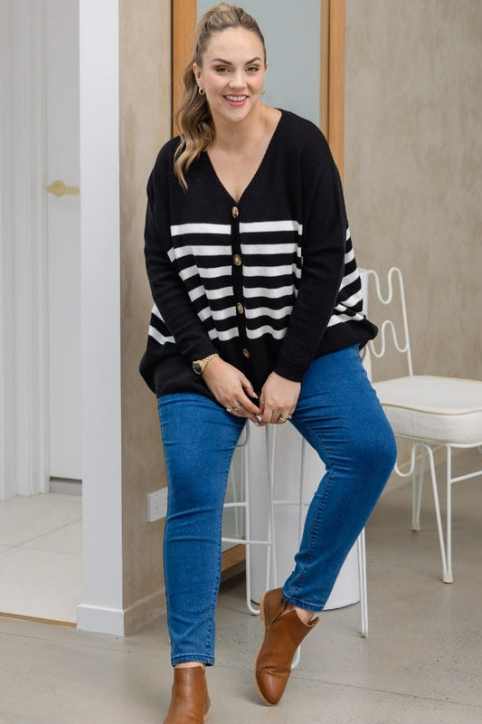 Black/White Stripe - Chelsea Knit