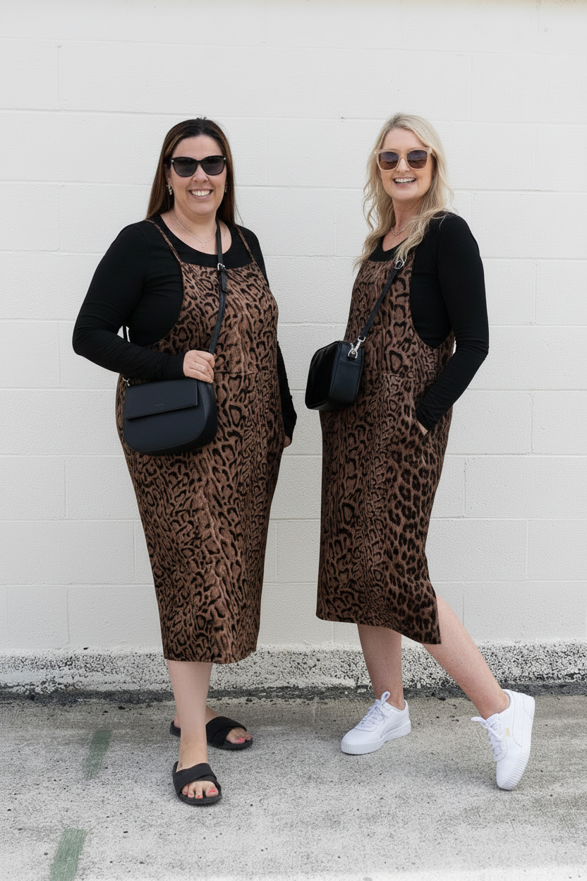 Apron Dress - Animal Print