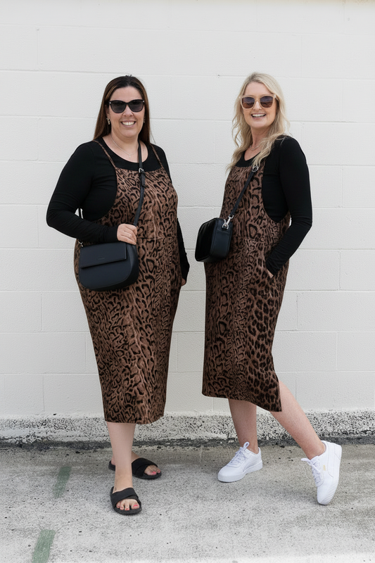 Apron Dress - Animal Print