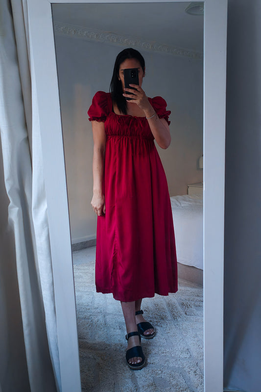 Silky Trinity Maxi Dress - Wine