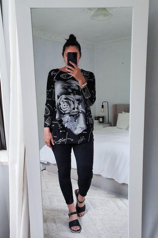 Acrylic Jersey - Graphic Rose