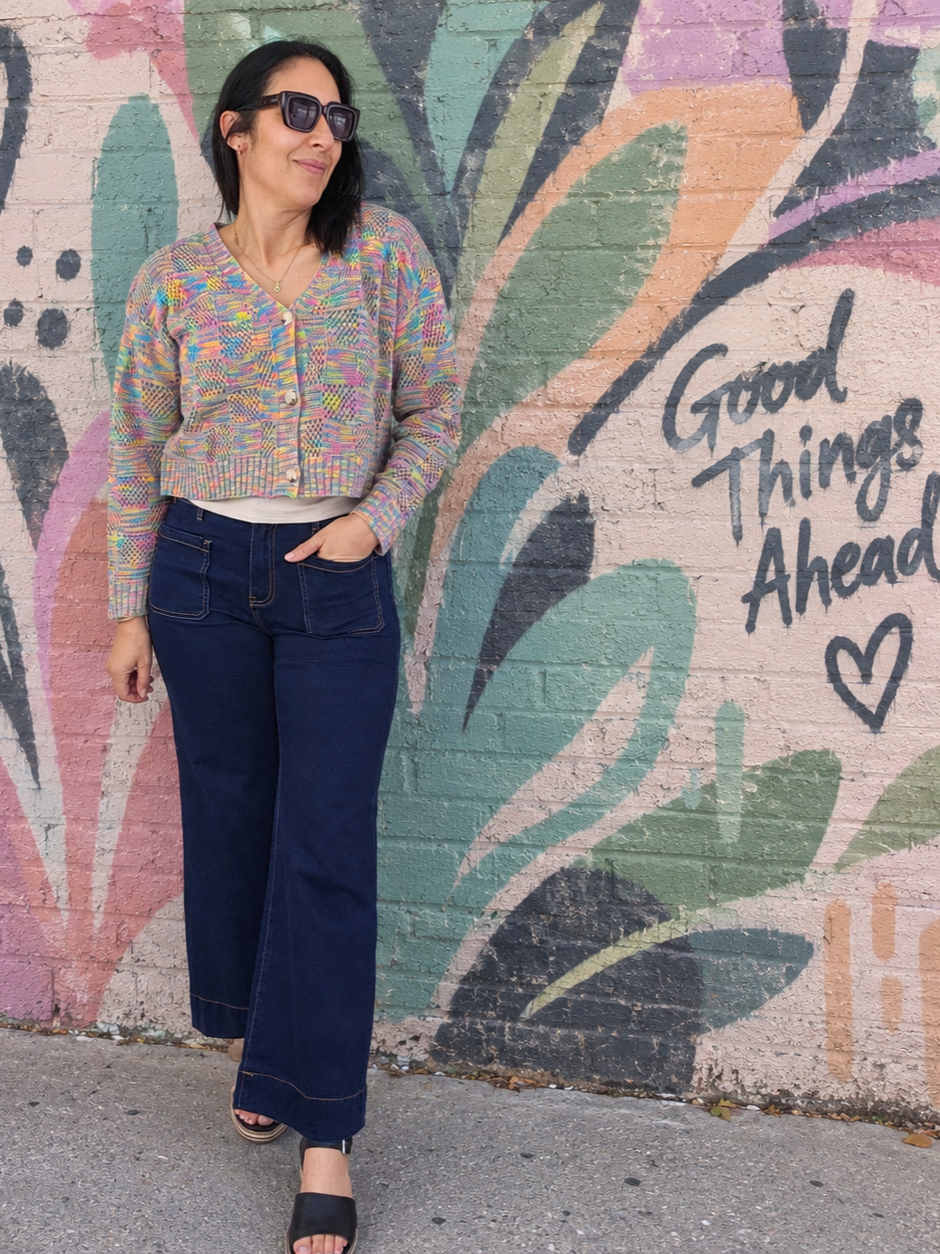 Kaley Cropped Knit - multicolour