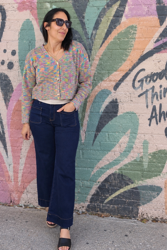Kaley Cropped Knit - multicolour