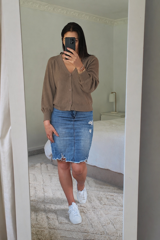 Mocha - Narelle button up Cardi