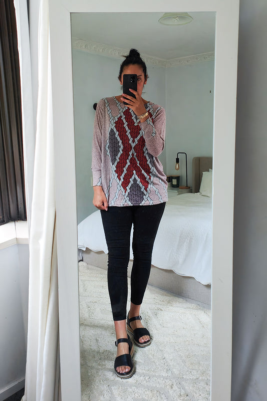 Acrylic Jersey -Pink Cobblestones