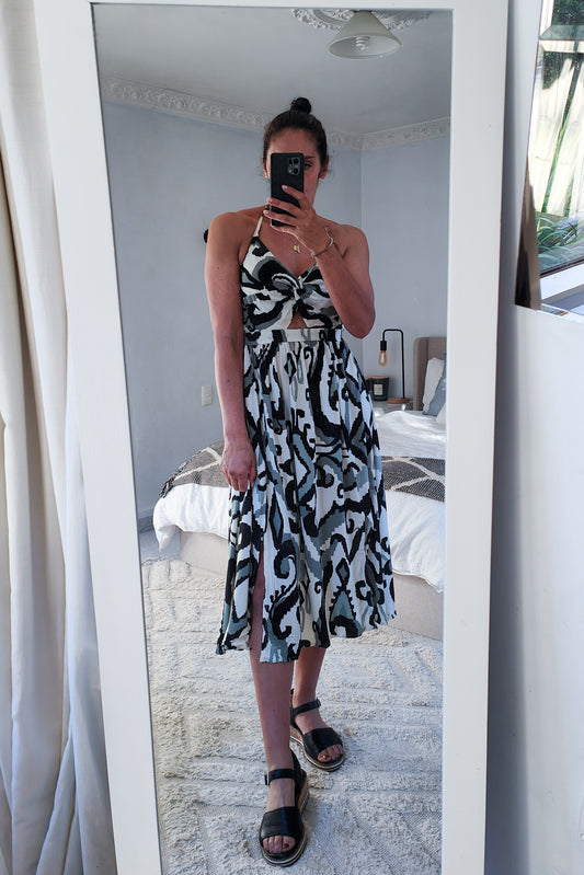 Halter Tie Inca Dress - Sage