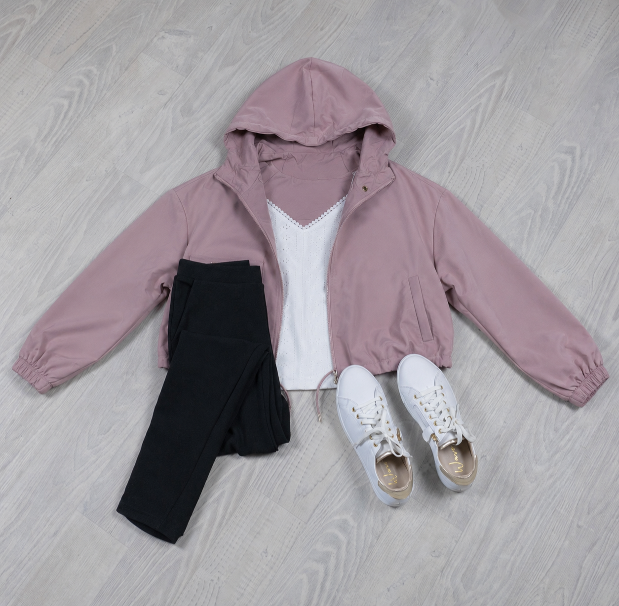 Raven Hooded Jacket - Pink Pearl