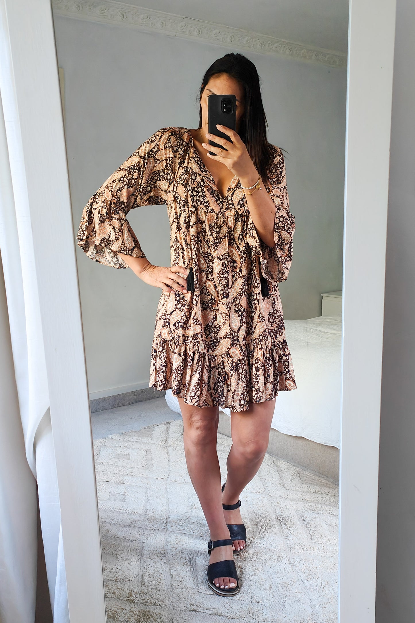 Patterned Smock California Dress - Paisley