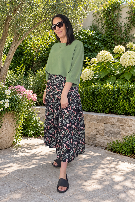 Tiered Victoria Maxi Skirt - Whimsical Woodland