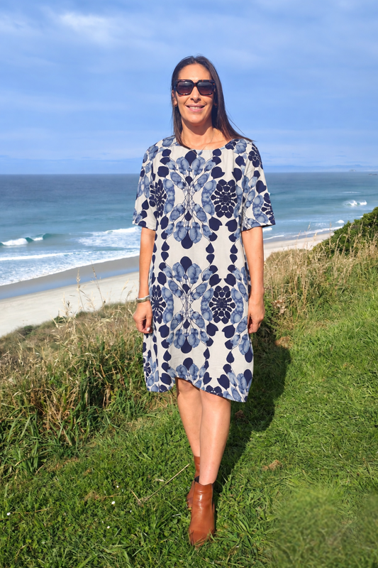 Ocean Botanical - Smock Dress