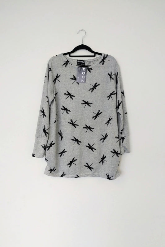 Acrylic Jersey -Dragonfly Grey/Black