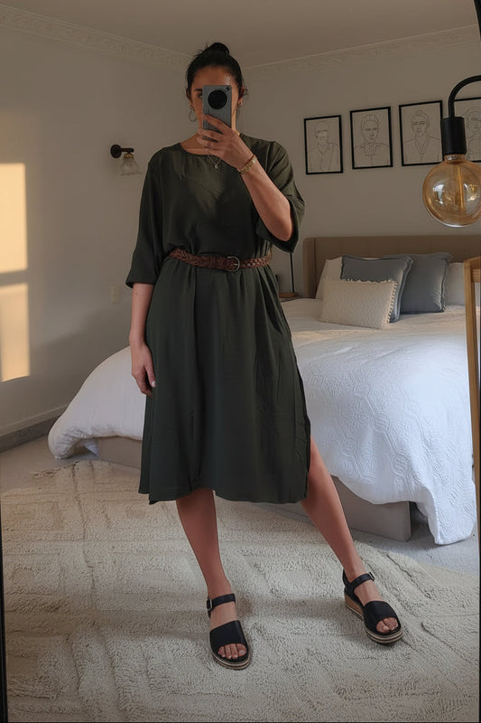 Khaki - Long Beatrice Tunic