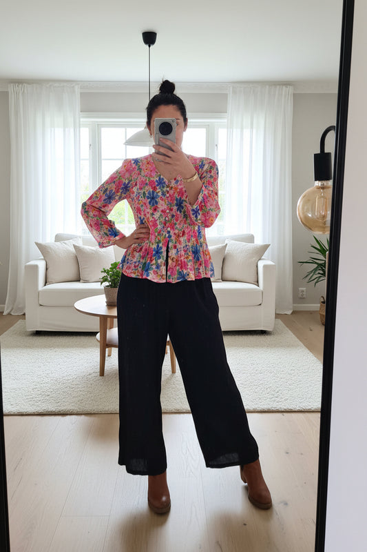 Chiffon Alex Top - Pretty Pink Garden