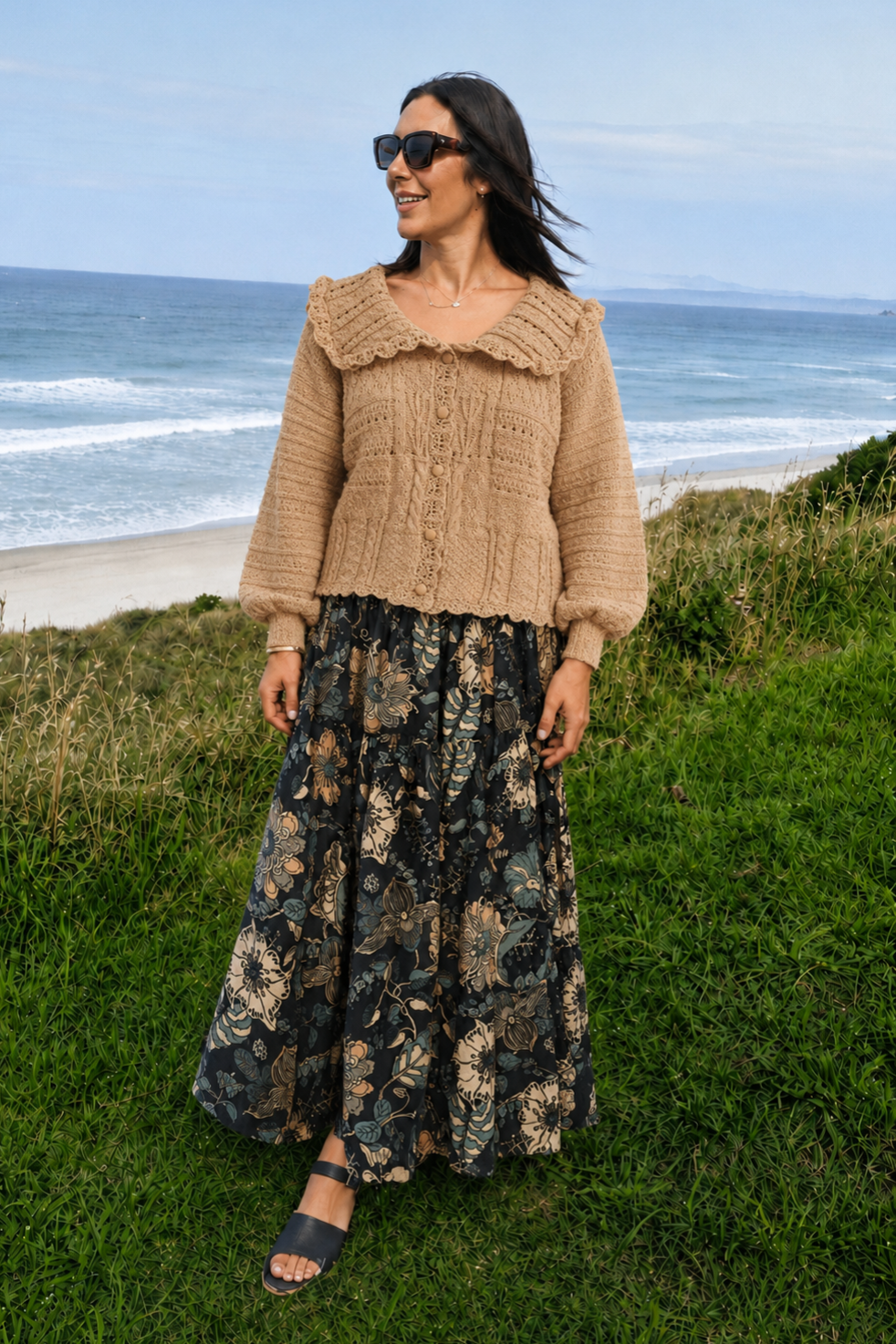 Lucia Knit Cardi - Caramel