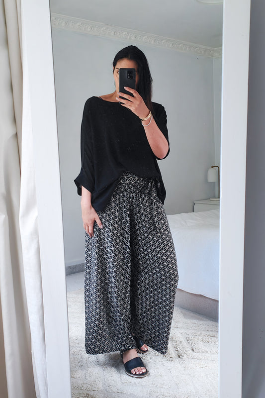 Loose Tie Palazzo Pants - Circle of Life