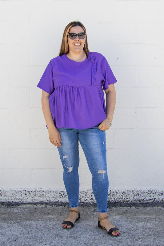 Amethyst - Frill Detail Tee