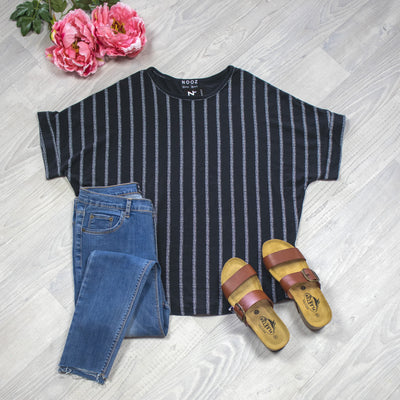 Falling Tee -Chained Stripe