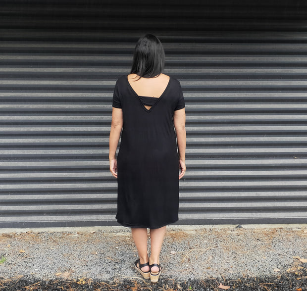 Basic A-line Janey Dress - Black