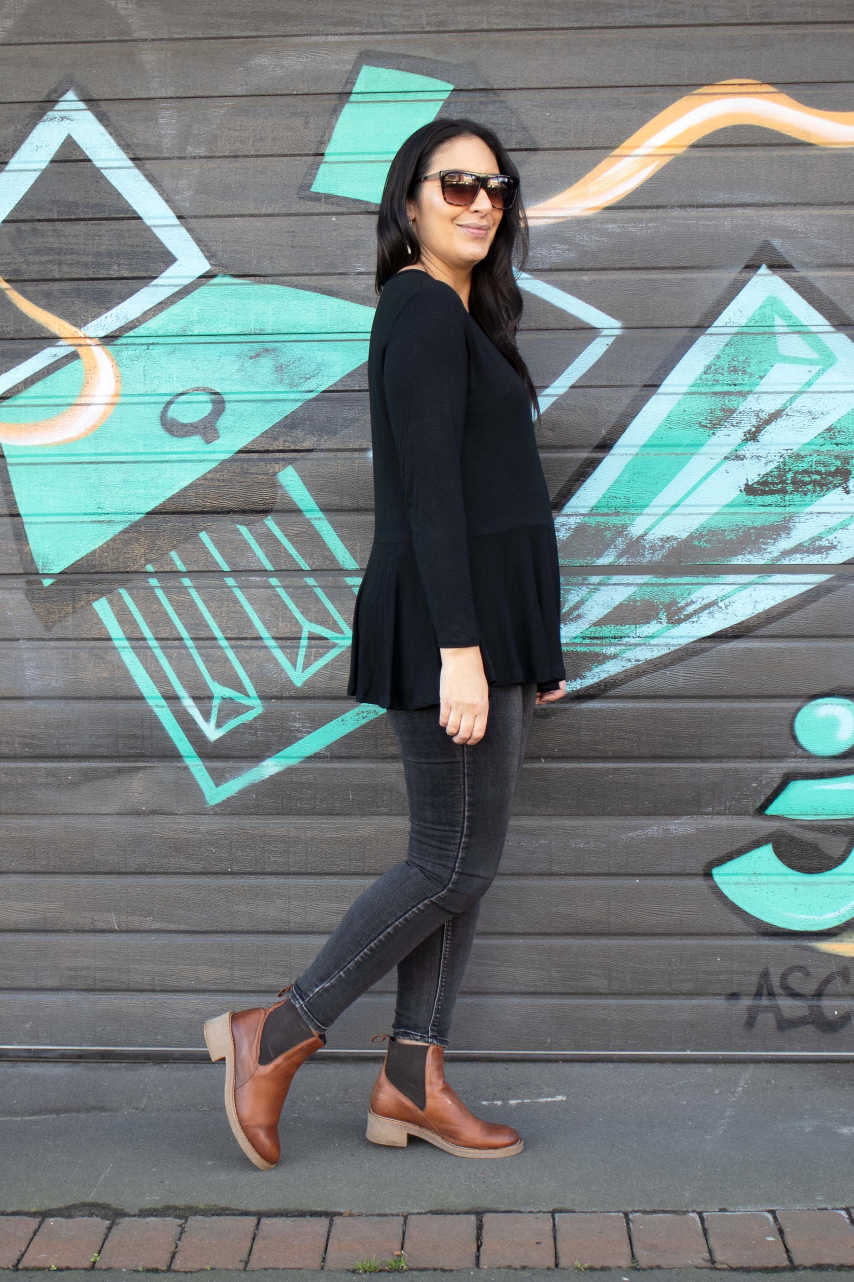 Ruffle hem top sales