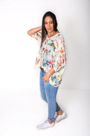 Vintage Floral Draped Tops - Floral Collection