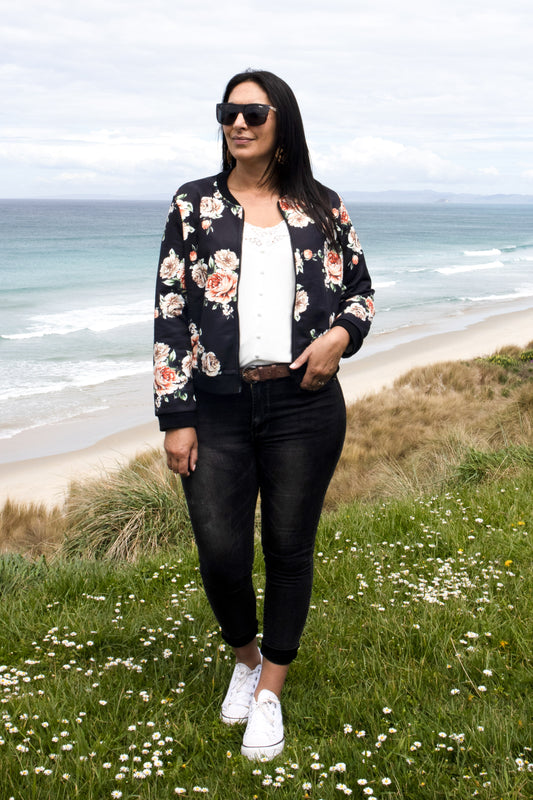 Floral Nora Zip Up