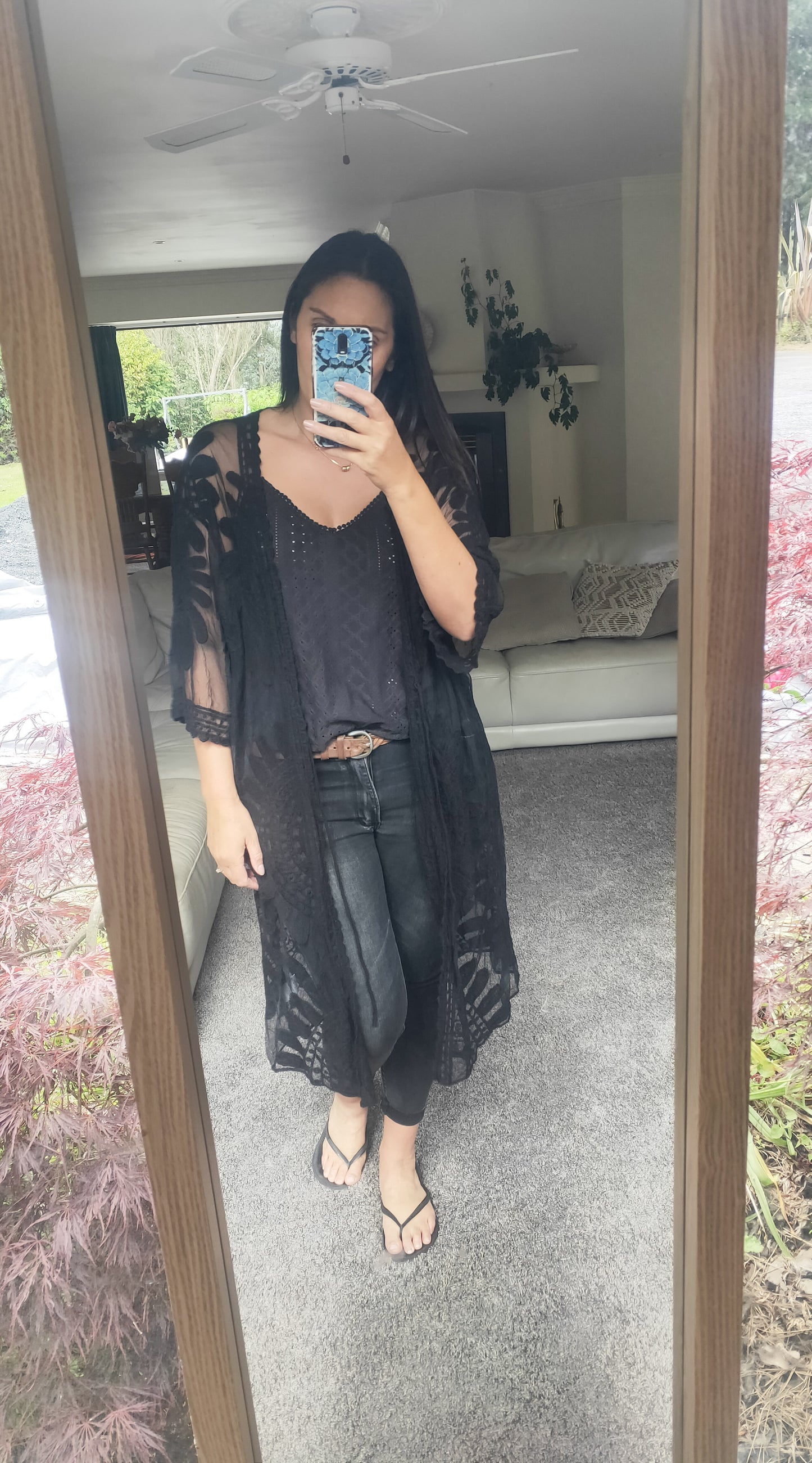 Tatiana Embroidered Cardi - Black