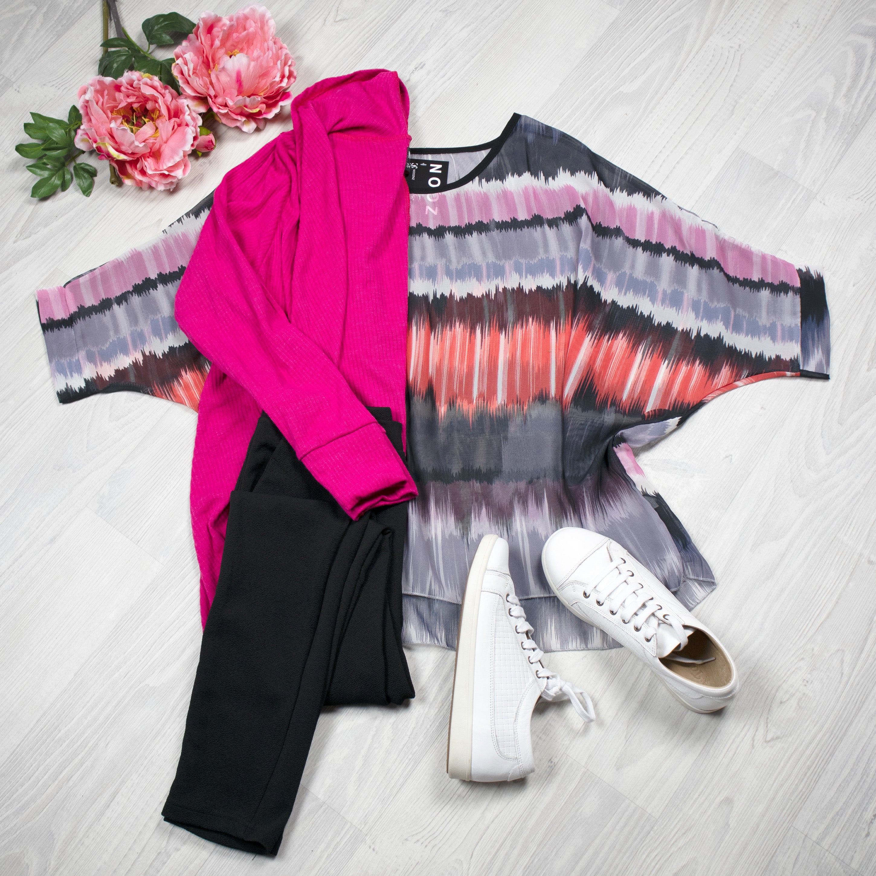 Printed Draped Top