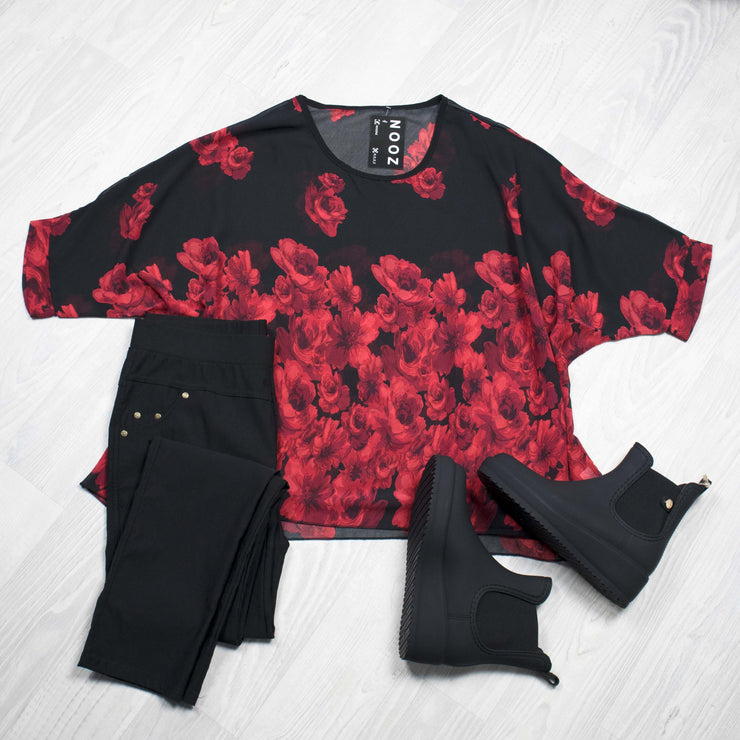 Valentine Floral Draped Top - Floral Collection